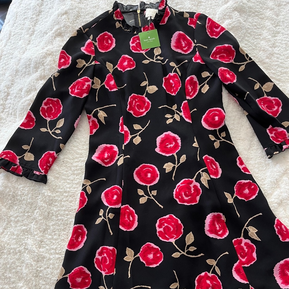 Hazy Rose Crepe  a-line dress Kate Spade Size 8